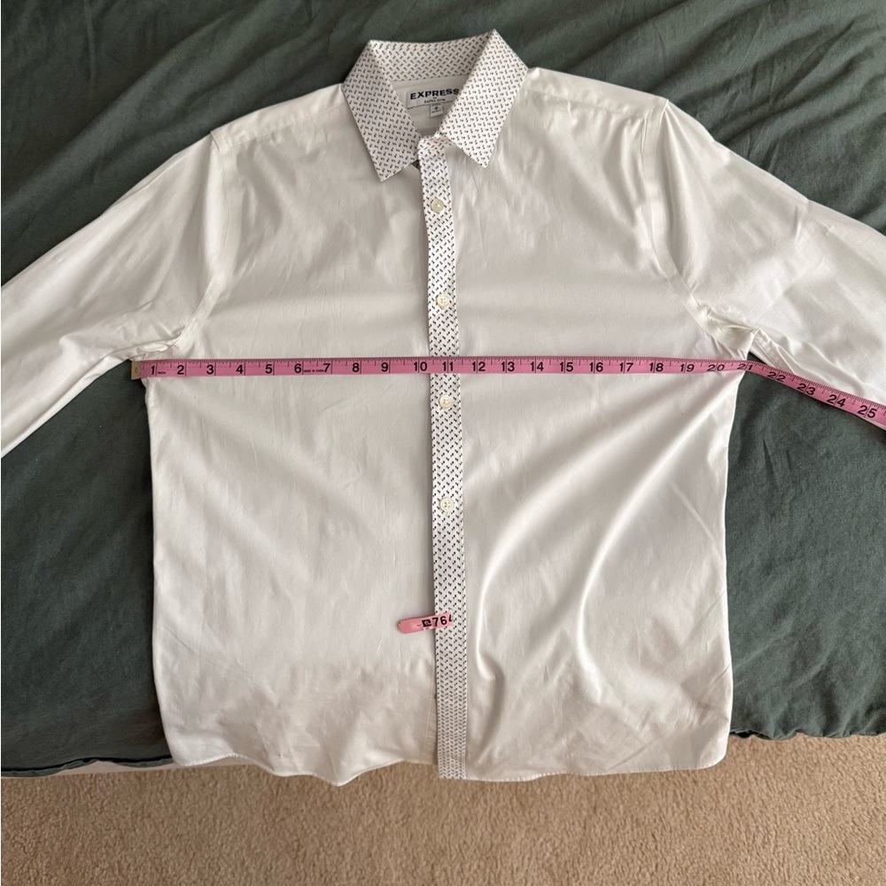 Express Extra Slim Fit White Button Down - image 8